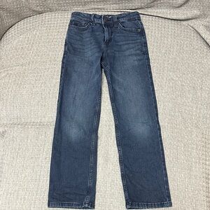 Classic Men's Dark Blue Straight-Leg Jeans